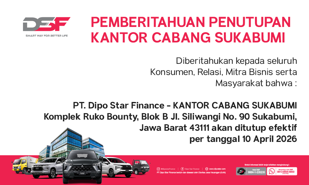 Pemberitahuan Penutupan Kantor Cabang Suka Bumi