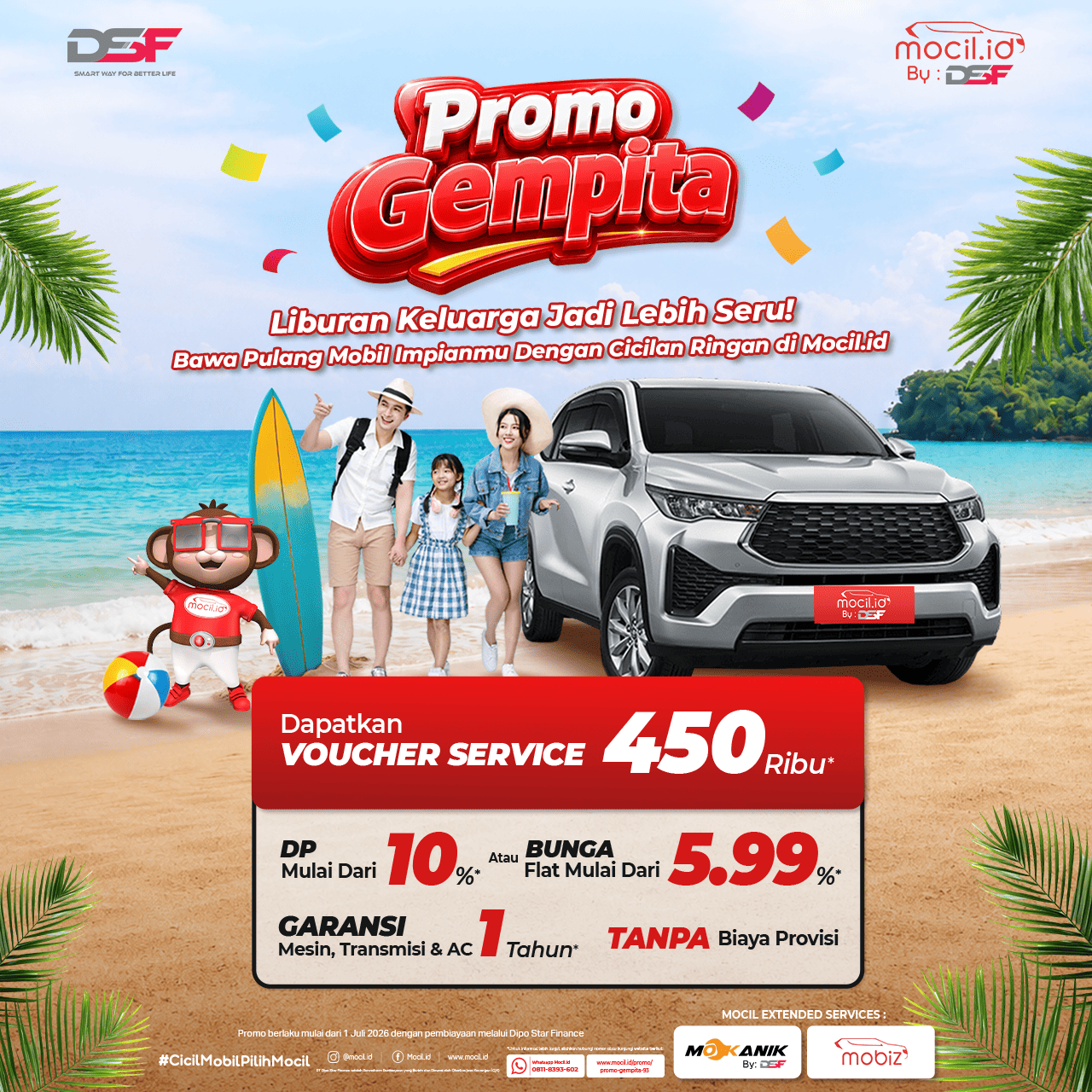 Promo Jumbo Kredit Mobil Bekas di Mocil.id Bunga Mulai dari 5,99%